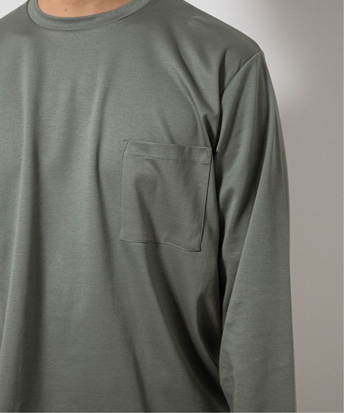 EDIFICE(エディフィス)の「ポンチ ワイド ポケット ロングスリーブ Tシャツ(Tシャツ/カットソー・メンズ・ライトパープル/ベージュ/カーキ/コバルトブルー・MEDIUM/LARGE/SMALL)」の9枚目の写真