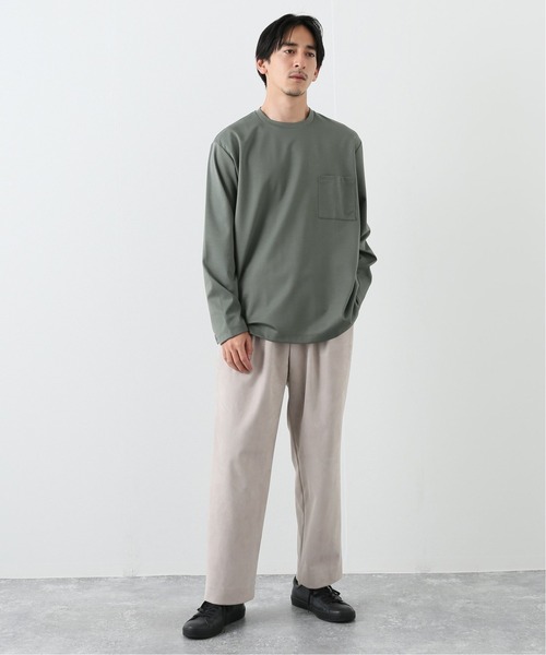 EDIFICE(エディフィス)の「ポンチ ワイド ポケット ロングスリーブ Tシャツ(Tシャツ/カットソー・メンズ・ライトパープル/ベージュ/カーキ/コバルトブルー・MEDIUM/LARGE/SMALL)」の15枚目の写真