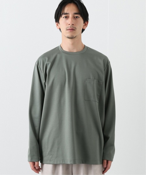 EDIFICE(エディフィス)の「ポンチ ワイド ポケット ロングスリーブ Tシャツ(Tシャツ/カットソー・メンズ・ライトパープル/ベージュ/カーキ/コバルトブルー・MEDIUM/LARGE/SMALL)」の7枚目の写真