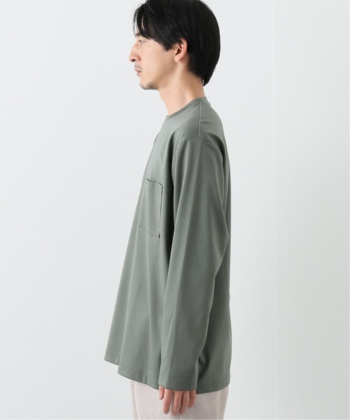EDIFICE(エディフィス)の「ポンチ ワイド ポケット ロングスリーブ Tシャツ(Tシャツ/カットソー・メンズ・ライトパープル/ベージュ/カーキ/コバルトブルー・MEDIUM/LARGE/SMALL)」の11枚目の写真