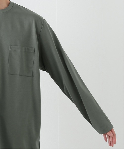 EDIFICE(エディフィス)の「ポンチ ワイド ポケット ロングスリーブ Tシャツ(Tシャツ/カットソー・メンズ・ライトパープル/ベージュ/カーキ/コバルトブルー・MEDIUM/LARGE/SMALL)」の20枚目の写真