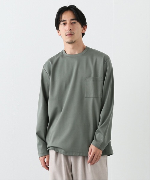 EDIFICE(エディフィス)の「ポンチ ワイド ポケット ロングスリーブ Tシャツ(Tシャツ/カットソー・メンズ・ライトパープル/ベージュ/カーキ/コバルトブルー・MEDIUM/LARGE/SMALL)」の21枚目の写真