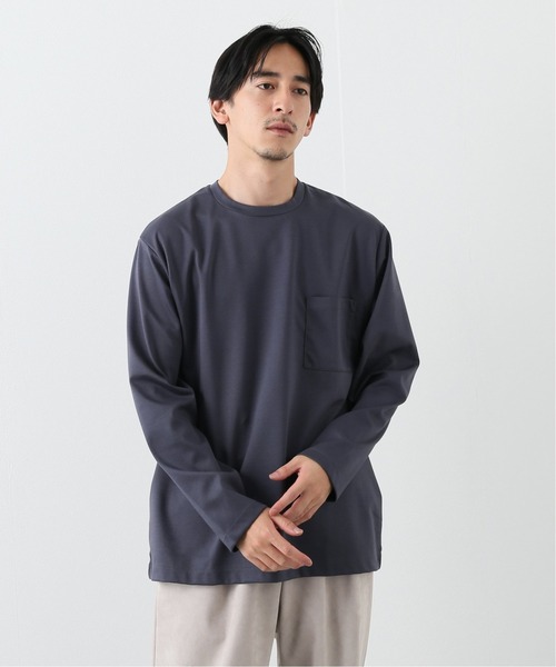 EDIFICE(エディフィス)の「ポンチ ワイド ポケット ロングスリーブ Tシャツ(Tシャツ/カットソー・メンズ・ライトパープル/ベージュ/カーキ/コバルトブルー・MEDIUM/LARGE/SMALL)」の17枚目の写真