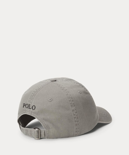 ポロラルフローレン キャップ グレー コットン チノ ベースボール キャップ（キャップ）｜POLO RALPH LAUREN