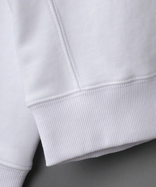 SITRY(シトリー)の「wide silhouette college print sweat shirt/ワイドシルエット カレッジロゴ スウェット シャツ/トレーナー(スウェット・メンズ・オフホワイト/杢グレー/チャコールグレー/バーガンディー/グリーン/ネイビー・M/L)」の8枚目の写真