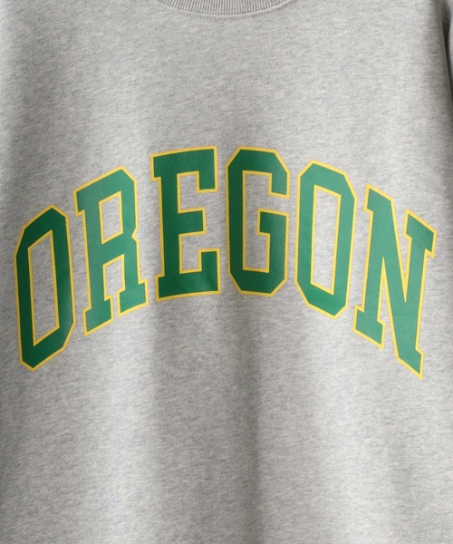 SITRY(シトリー)の「wide silhouette college print sweat shirt/ワイドシルエット カレッジロゴ スウェット シャツ/トレーナー(スウェット・メンズ・オフホワイト/杢グレー/チャコールグレー/バーガンディー/グリーン/ネイビー・M/L)」の12枚目の写真