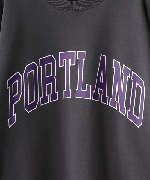 SITRY(シトリー)の「wide silhouette college print sweat shirt/ワイドシルエット カレッジロゴ スウェット シャツ/トレーナー(スウェット・メンズ・オフホワイト/杢グレー/チャコールグレー/バーガンディー/グリーン/ネイビー・M/L)」の11枚目の写真