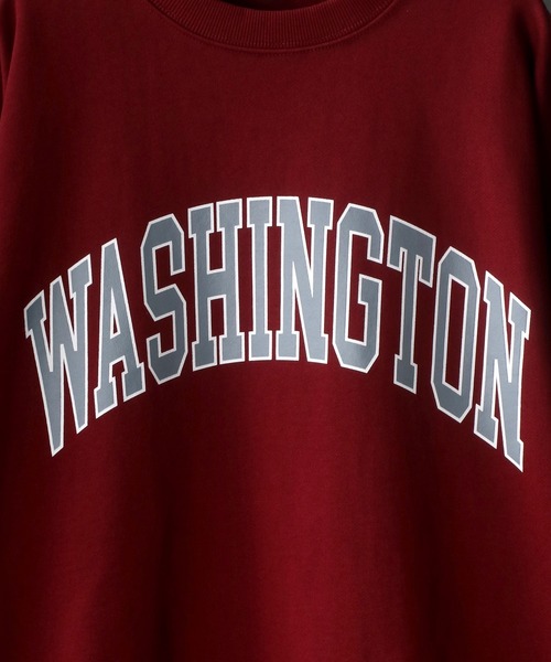 SITRY(シトリー)の「wide silhouette college print sweat shirt/ワイドシルエット カレッジロゴ スウェット シャツ/トレーナー(スウェット・メンズ・オフホワイト/杢グレー/チャコールグレー/バーガンディー/グリーン/ネイビー・M/L)」の15枚目の写真