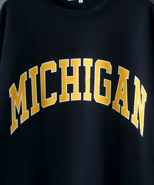 SITRY(シトリー)の「wide silhouette college print sweat shirt/ワイドシルエット カレッジロゴ スウェット シャツ/トレーナー(スウェット・メンズ・オフホワイト/杢グレー/チャコールグレー/バーガンディー/グリーン/ネイビー・M/L)」の14枚目の写真