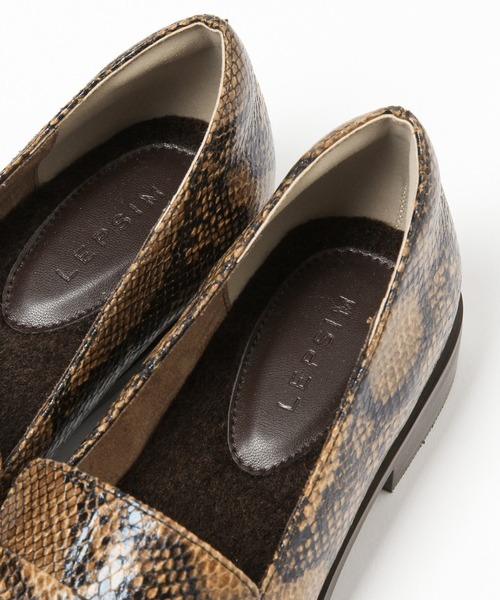 LEPSIM（レプシィム）の「フェイクファー中敷きローファー　236250（ローファー・レディース・ブラック/パイソン・MEDIUM/LARGE）」の15枚目の写真