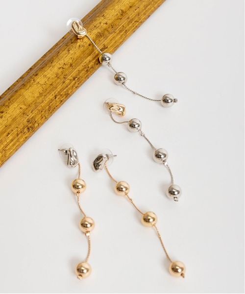 RANDA（ランダ）の「メタルビーンズピアス（ピアス（両耳用）・レディース・ゴールド/シルバー・FREE）」の7枚目の写真
