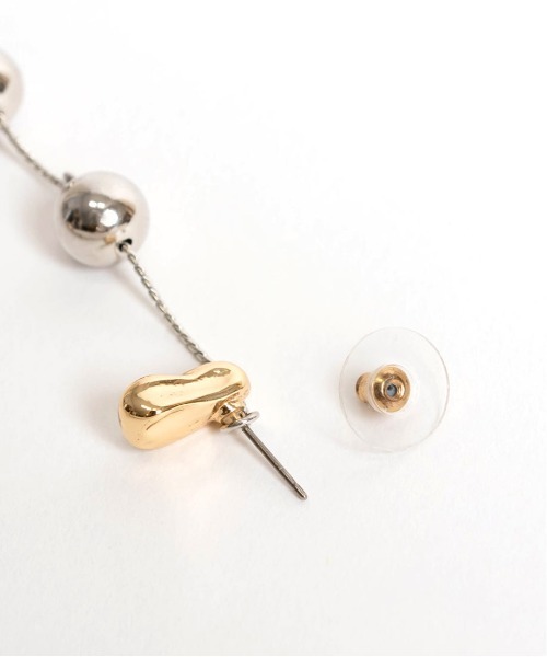 RANDA（ランダ）の「メタルビーンズピアス（ピアス（両耳用）・レディース・ゴールド/シルバー・FREE）」の4枚目の写真