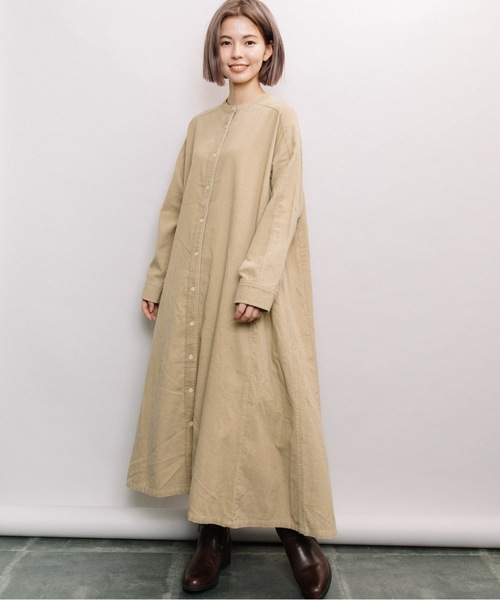 コーデュロイフレアロングシャツワンピース シャツワンピース Refinedworks リファインドワークス のファッション通販 Zozotown