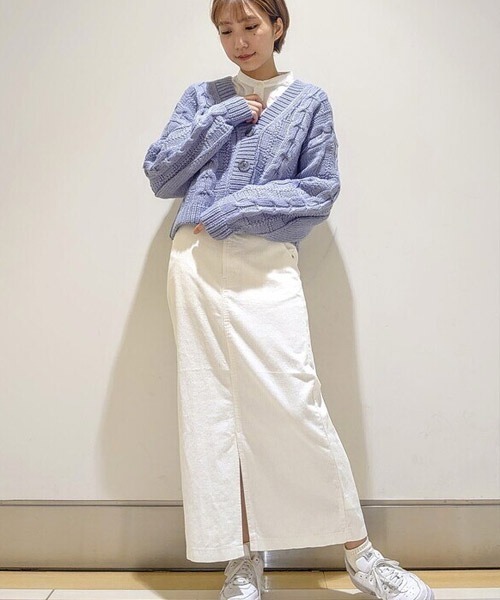 GAP(ギャップ)の「オーバーサイズ ケーブル カーディガン(カーディガン/ボレロ・レディース・ホワイト/その他/グレー・M/XS/XXS/L/S/XL)」の13枚目の写真