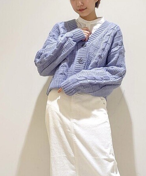 GAP(ギャップ)の「オーバーサイズ ケーブル カーディガン(カーディガン/ボレロ・レディース・ホワイト/その他/グレー・M/XS/XXS/L/S/XL)」の16枚目の写真
