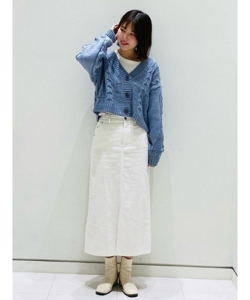 GAP(ギャップ)の「オーバーサイズ ケーブル カーディガン(カーディガン/ボレロ・レディース・ホワイト/その他/グレー・M/XS/XXS/L/S/XL)」の17枚目の写真