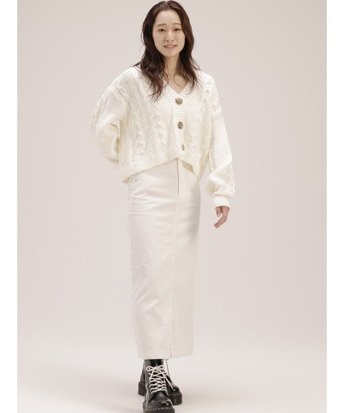 GAP(ギャップ)の「オーバーサイズ ケーブル カーディガン(カーディガン/ボレロ・レディース・ホワイト/その他/グレー・M/XS/XXS/L/S/XL)」の21枚目の写真