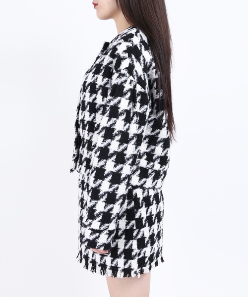 セリーヌ千鳥柄セットアップ40 L相当ダブル裏地総柄