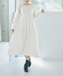\新色登場/ボートネックニットワンピ―ス