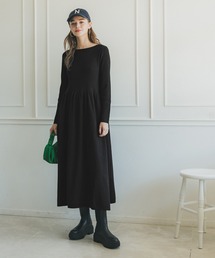 ＼新色登場／ボートネックニットワンピ―ス