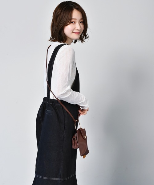 RETRO GIRL(レトロガール)の「マーメイドジャンスカOP(ジャンパースカート・レディース・ダークオレンジ/ブラック/ライトベージュ・FREE)」の13枚目の写真