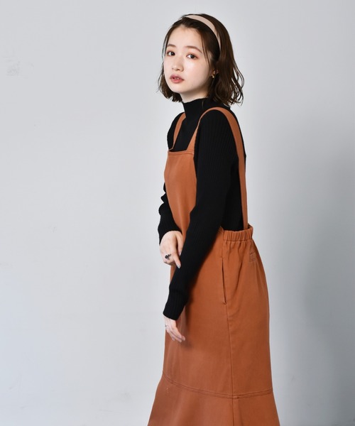 RETRO GIRL(レトロガール)の「マーメイドジャンスカOP(ジャンパースカート・レディース・ダークオレンジ/ブラック/ライトベージュ・FREE)」の19枚目の写真