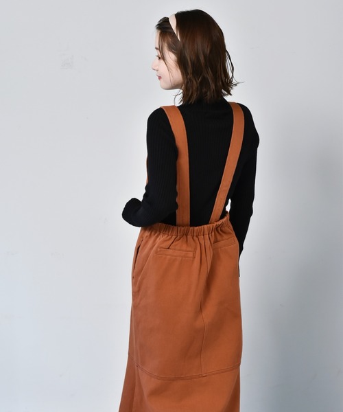 RETRO GIRL(レトロガール)の「マーメイドジャンスカOP(ジャンパースカート・レディース・ダークオレンジ/ブラック/ライトベージュ・FREE)」の20枚目の写真