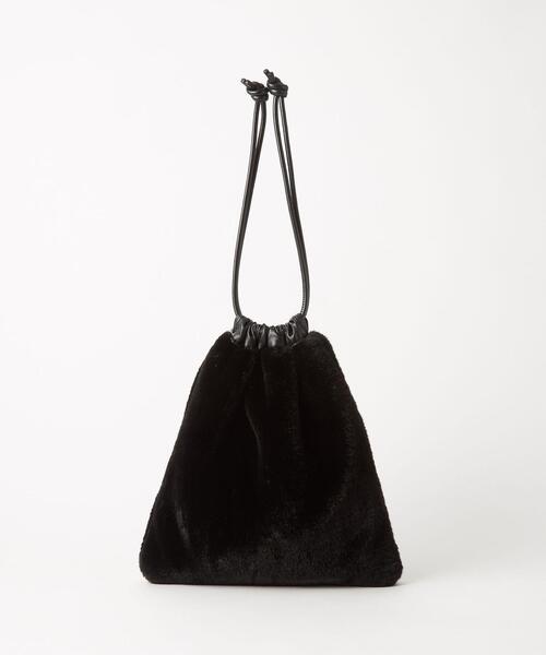 green label relaxing(グリーンレーベルリラクシング)の「メッシュ × エコファー 2WAY バッグ(トートバッグ・レディース・ブラック/ベージュ・FREE)」の11枚目の写真