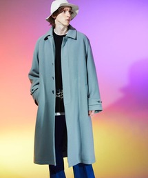 MAISON SPECIAL | 《ユニセックスアイテム》SUPER100S水ビ混紡ダブルクロスメルトンプライムオーバーステンカラーコート 【MAISON SPECIAL/メゾンスペシャル】(ステンカラーコート)