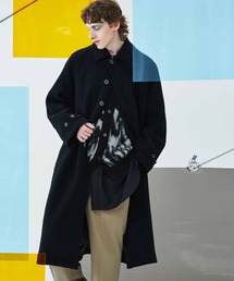 MAISON SPECIAL | 《ユニセックスアイテム》SUPER100S水ビ混紡ダブルクロスメルトンプライムオーバーステンカラーコート 【MAISON SPECIAL/メゾンスペシャル】(ステンカラーコート)