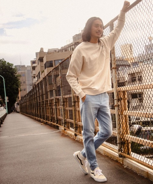 KAVU(カブー)の「【KAVU(カブー)】別注TRUE LOGO POCKET SWEAT(Tシャツ/カットソー・メンズ・ネイビー/アイボリー/マスタード・MEDIUM/LARGE)」の4枚目の写真