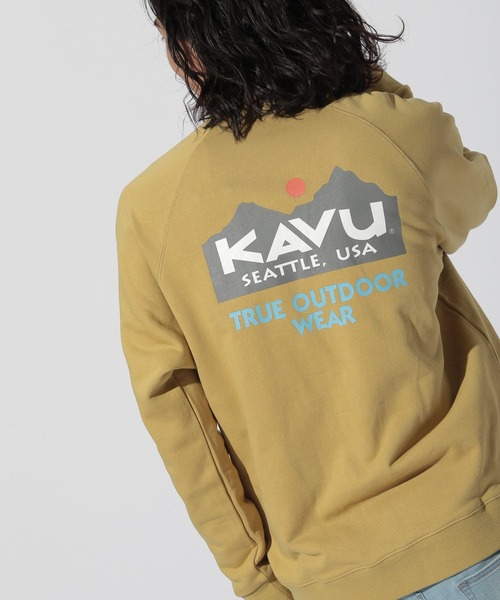 KAVU(カブー)の「【KAVU(カブー)】別注TRUE LOGO POCKET SWEAT(Tシャツ/カットソー・メンズ・ネイビー/アイボリー/マスタード・MEDIUM/LARGE)」の13枚目の写真