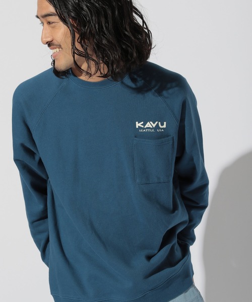 KAVU(カブー)の「【KAVU(カブー)】別注TRUE LOGO POCKET SWEAT(Tシャツ/カットソー・メンズ・ネイビー/アイボリー/マスタード・MEDIUM/LARGE)」の14枚目の写真
