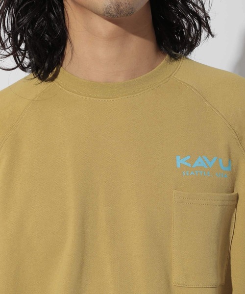 KAVU(カブー)の「【KAVU(カブー)】別注TRUE LOGO POCKET SWEAT(Tシャツ/カットソー・メンズ・ネイビー/アイボリー/マスタード・MEDIUM/LARGE)」の19枚目の写真
