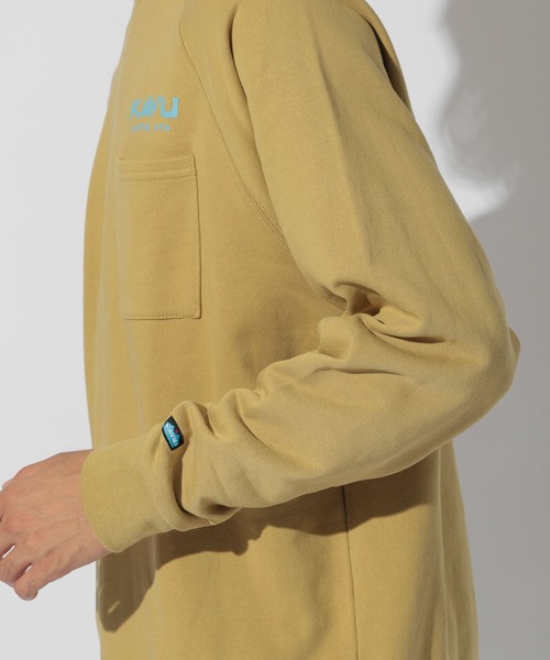 KAVU(カブー)の「【KAVU(カブー)】別注TRUE LOGO POCKET SWEAT(Tシャツ/カットソー・メンズ・ネイビー/アイボリー/マスタード・MEDIUM/LARGE)」の21枚目の写真