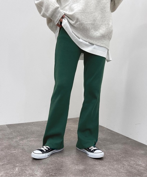 apres jour mignon(アプレジュールミニョン)の「カットオフリブパンツ【ZOZOTOWN限定アイテム】(その他パンツ・レディース・マスタード/ブラック/グリーン/オレンジ/レッド・MEDIUM/SMALL/X-LARGE)」の3枚目の写真