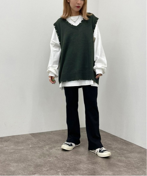 apres jour mignon(アプレジュールミニョン)の「カットオフリブパンツ【ZOZOTOWN限定アイテム】(その他パンツ・レディース・マスタード/ブラック/グリーン/オレンジ/レッド・MEDIUM/SMALL/X-LARGE)」の9枚目の写真