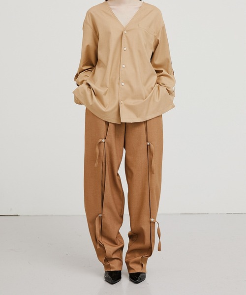 ESC STUDIO（イーエスシースタジオ）の「【ESC STUDIO/イーエスシー スタジオ】slit trouser pants/スリットトラウザーパンツセットアップ スラックス（スラックス・メンズ・ブラック/グリーン/ベージュ・M/L）」の8枚目の写真