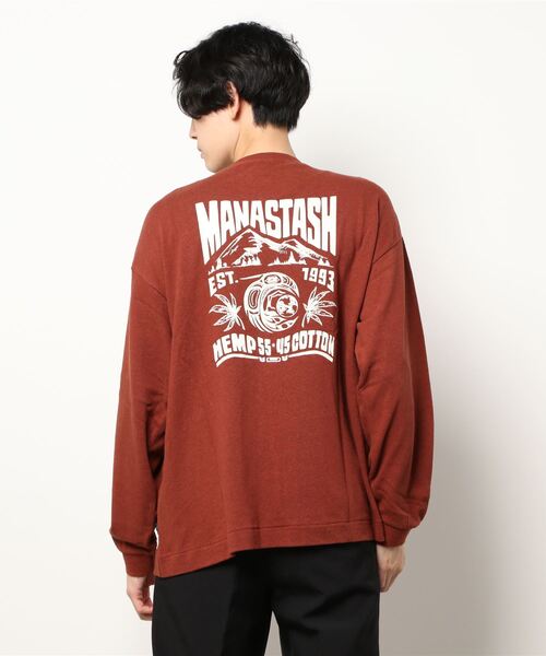 MANASTASH(マナスタッシュ)の「MANASTASH/マナスタッシュ MOUNTAIN RAVEN L/S TEE(Tシャツ/カットソー・メンズ・ブラック/ブラウン/ナチュラル・LARGE/MEDIUM/X-LARGE)」の4枚目の写真