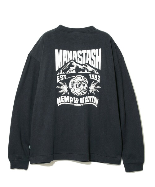 MANASTASH(マナスタッシュ)の「MANASTASH/マナスタッシュ MOUNTAIN RAVEN L/S TEE(Tシャツ/カットソー・メンズ・ブラック/ブラウン/ナチュラル・LARGE/MEDIUM/X-LARGE)」の2枚目の写真