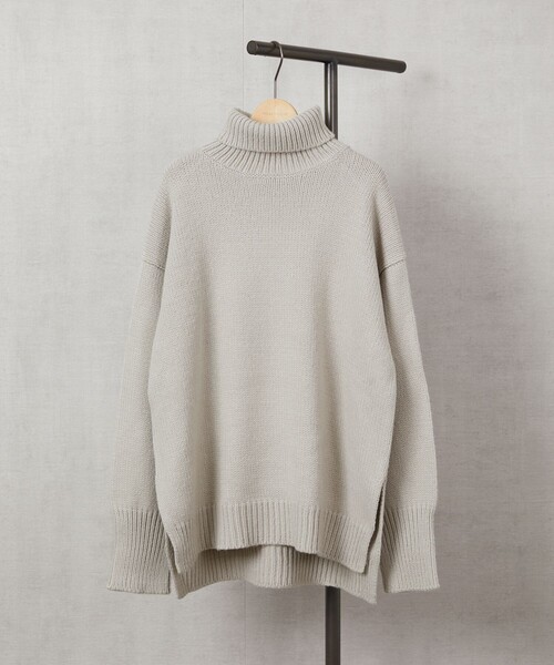 FREAK'S STORE（フリークスストア）の「▽【WEB限定】カラータートルニット(ハイネックニット)（ニット/セーター・レディース・ブラック/ベージュ/パープル/オフホワイト/イエロー/ブルー/グリーン・ﾌﾘ-）」の4枚目の写真