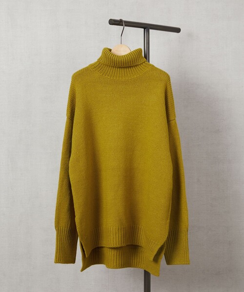 FREAK'S STORE（フリークスストア）の「▽【WEB限定】カラータートルニット(ハイネックニット)（ニット/セーター・レディース・ブラック/ベージュ/パープル/オフホワイト/イエロー/ブルー/グリーン・ﾌﾘ-）」の7枚目の写真