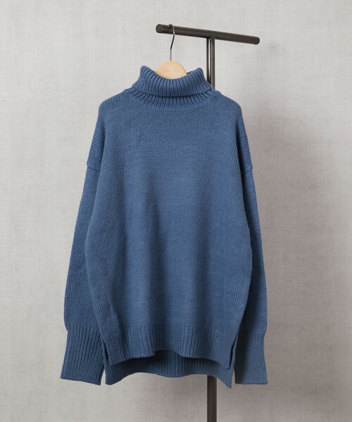 FREAK'S STORE（フリークスストア）の「▽【WEB限定】カラータートルニット(ハイネックニット)（ニット/セーター・レディース・ブラック/ベージュ/パープル/オフホワイト/イエロー/ブルー/グリーン・ﾌﾘ-）」の5枚目の写真