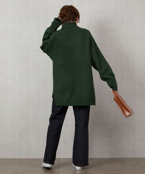 FREAK'S STORE（フリークスストア）の「▽【WEB限定】カラータートルニット(ハイネックニット)（ニット/セーター・レディース・ブラック/ベージュ/パープル/オフホワイト/イエロー/ブルー/グリーン・ﾌﾘ-）」の21枚目の写真