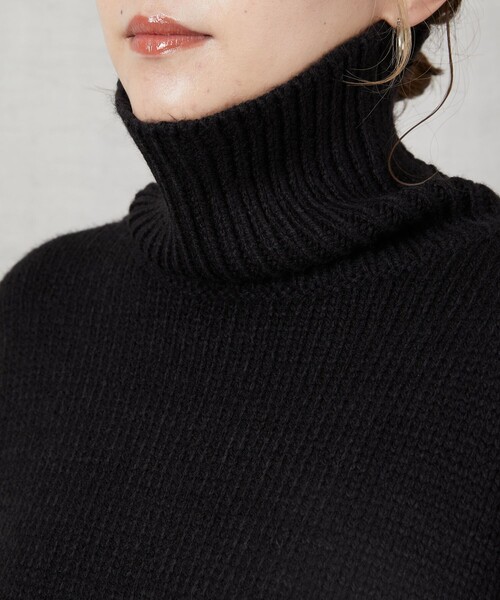 FREAK'S STORE（フリークスストア）の「▽【WEB限定】カラータートルニット(ハイネックニット)（ニット/セーター・レディース・ブラック/ベージュ/パープル/オフホワイト/イエロー/ブルー/グリーン・ﾌﾘ-）」の19枚目の写真