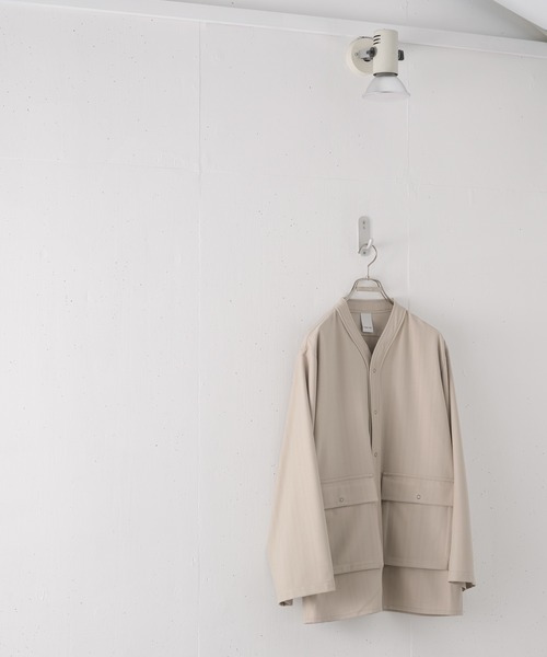 CASPER JOHN（キャスパージョン）の「Ring snap shirt cardigan/リングスナップシャツカーディガン（カーディガン/ボレロ・メンズ・ブラック/ベージュ/サックスブルー・SMALL/MEDIUM/LARGE）」の12枚目の写真