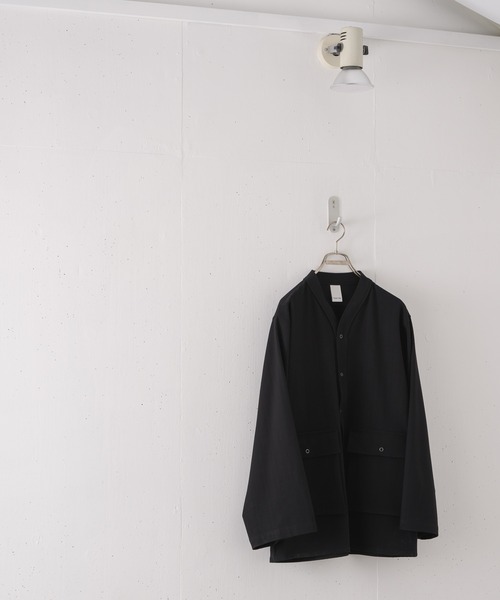 CASPER JOHN（キャスパージョン）の「Ring snap shirt cardigan/リングスナップシャツカーディガン（カーディガン/ボレロ・メンズ・ブラック/ベージュ/サックスブルー・SMALL/MEDIUM/LARGE）」の8枚目の写真