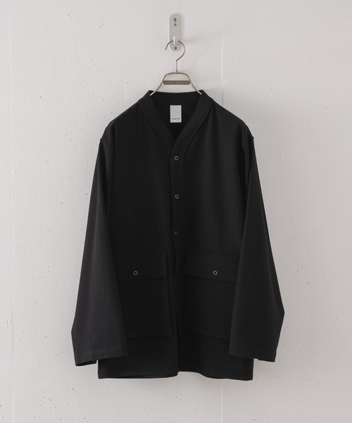 CASPER JOHN（キャスパージョン）の「Ring snap shirt cardigan/リングスナップシャツカーディガン（カーディガン/ボレロ・メンズ・ブラック/ベージュ/サックスブルー・SMALL/MEDIUM/LARGE）」の9枚目の写真