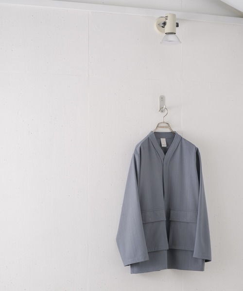 CASPER JOHN（キャスパージョン）の「Ring snap shirt cardigan/リングスナップシャツカーディガン（カーディガン/ボレロ・メンズ・ブラック/ベージュ/サックスブルー・SMALL/MEDIUM/LARGE）」の22枚目の写真