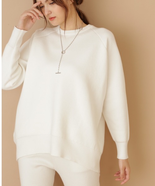 JILL STUART（ジルスチュアート）の「《Exclusive Line》ビッグトレーナー（スウェット・レディース・ホワイト/イエロー・FREE）」の2枚目の写真